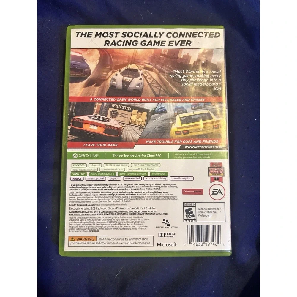 Need for Speed: Most Wanted Platinum Hits Xbox 360
